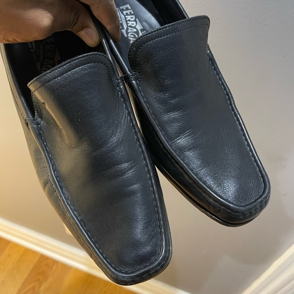 Salvatore Ferragamo Black Loafers Sz 9 EE - Picture 3 of 13